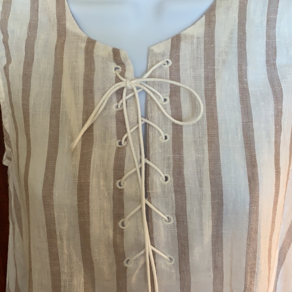 Zara Basic Striped Sleeveless Top, S - Picture 3 of 5